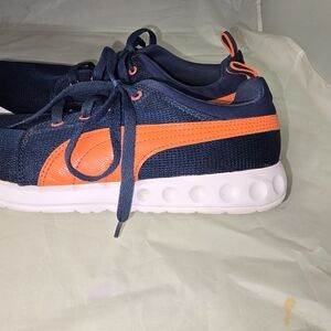 Puma Size 11 Sneakers Blue And Orange Sport Lifestyle Tennis Shoes